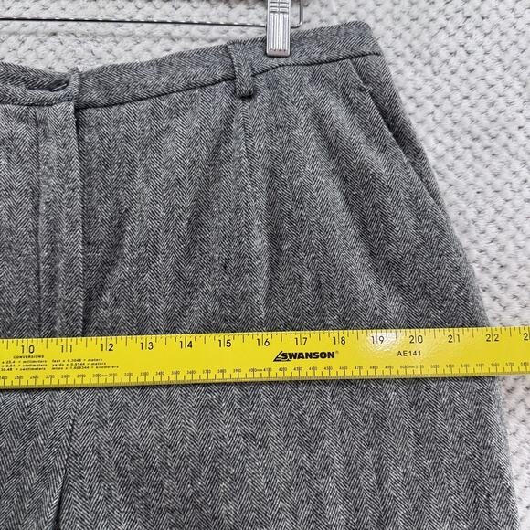 Pendleton Pants Womens 14 Gray Herringbone Tapered Trouser Fully Lined Career - Picture 12 of 16